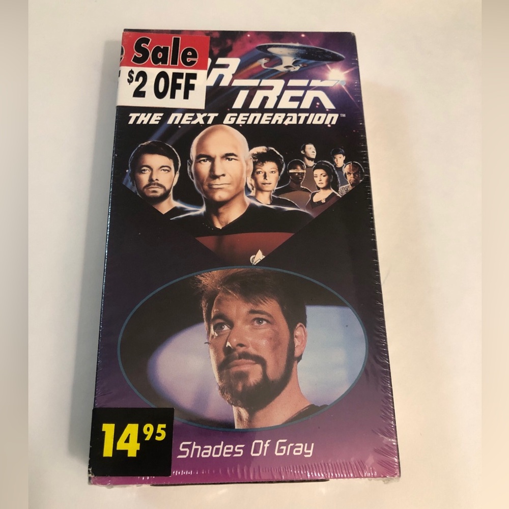 Star Trek TNG Shades of Gray VHS Ep 48 Sealed New Paramount Side Watermark Tape